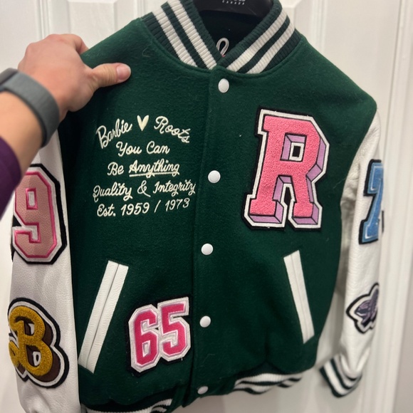 Barbie x roots kids varsity jacket brand new - Picture 2 of 6